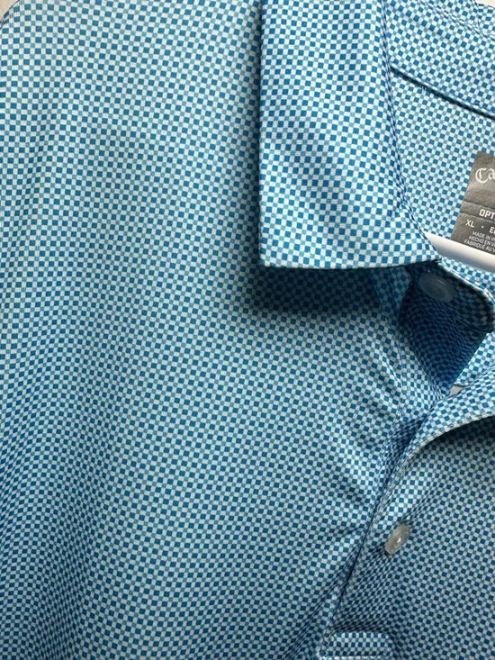 Callaway Light Blue check Opti Dri Polo Shirt Size XL - Picture 5 of 8